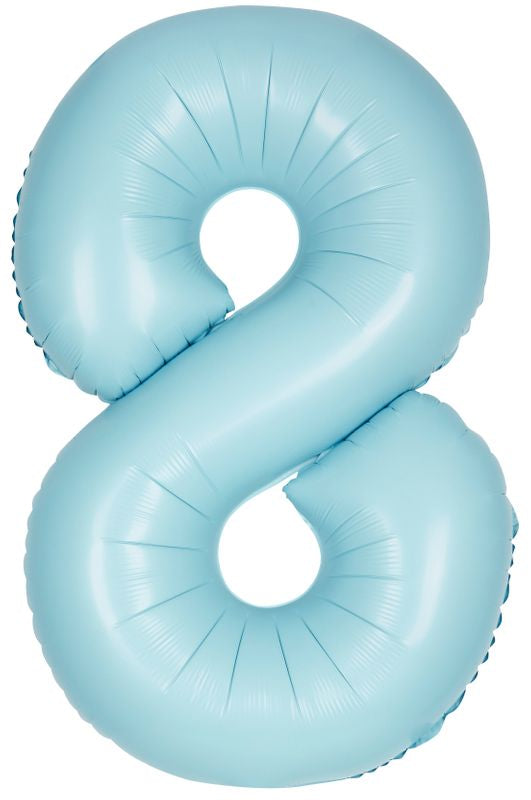 Zahlenballon Hellblau