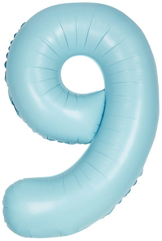 Zahlenballon Hellblau