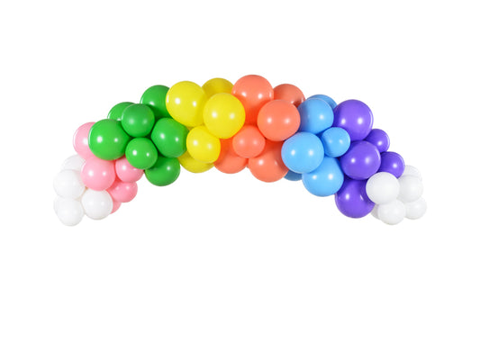 Ballongirlande Regenbogen Bunt