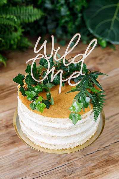 Wild One Caketopper Tortendeko Holz Kinder Geburtstag Dschungel Party