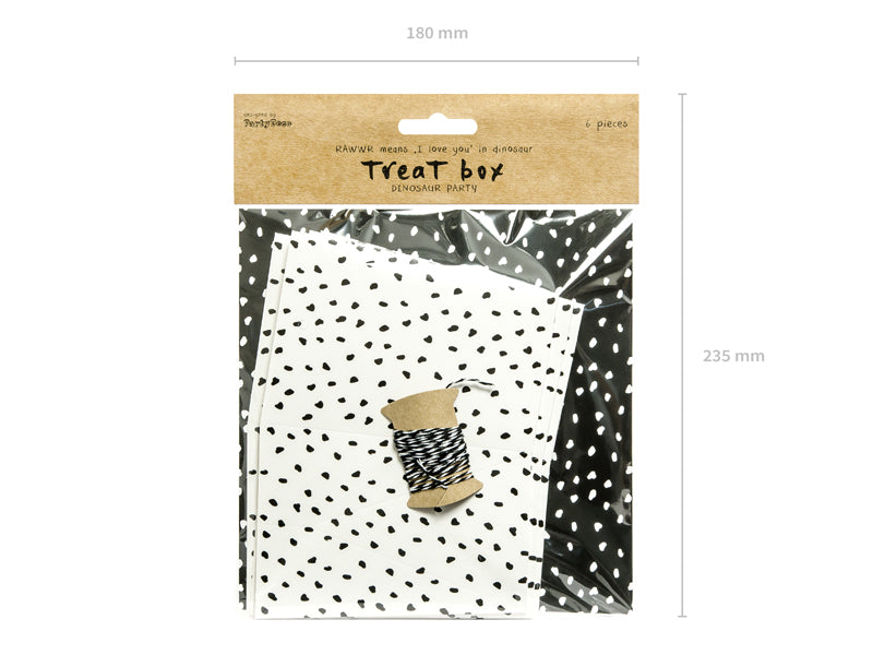 Dino Mitgebsel Tüte Schwarz Weiss