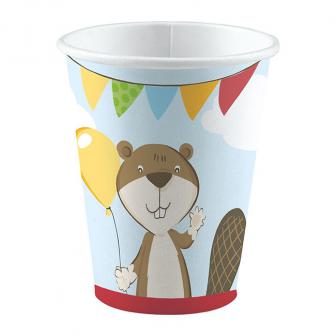 Waldtiere Geburtstag Pappbecher Partybecher Fuchs Biber Kindergeburtstag