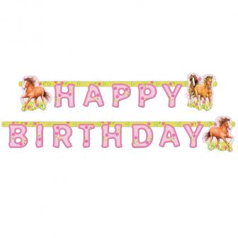 Bauernhof Party Geburtstag Pferde Girlande Happy Birthday