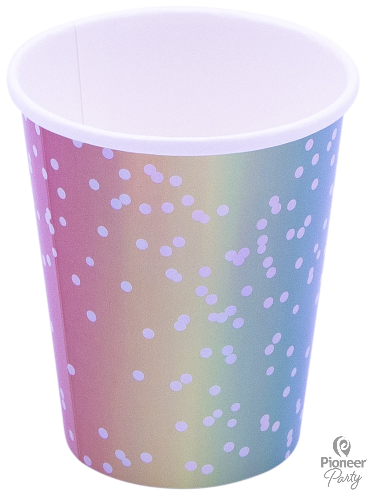 Regenbogen Partybecher Pappbecher Party Geburtstag Kunterbunt