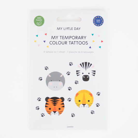 Dschungel Party Kinder Geburtstag Safari Tattoos Mitgebsel