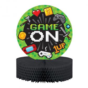 Game on Gaming Party Level up Geburtstag Teenager Tischdeko Wabendeko