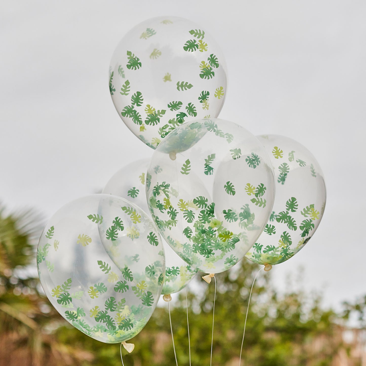 Latexballons Luftballons Konfetti Blätter Jungle Dschungel