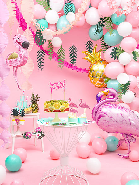 Tropical Party Pink Flamingos Ananas Gold