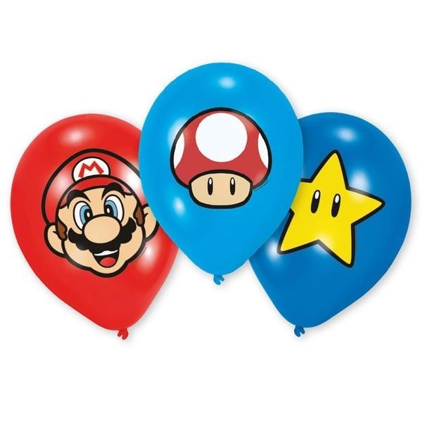 Super Mario Geburtstag Party Deko Luftballons Latexballons Motivballons
