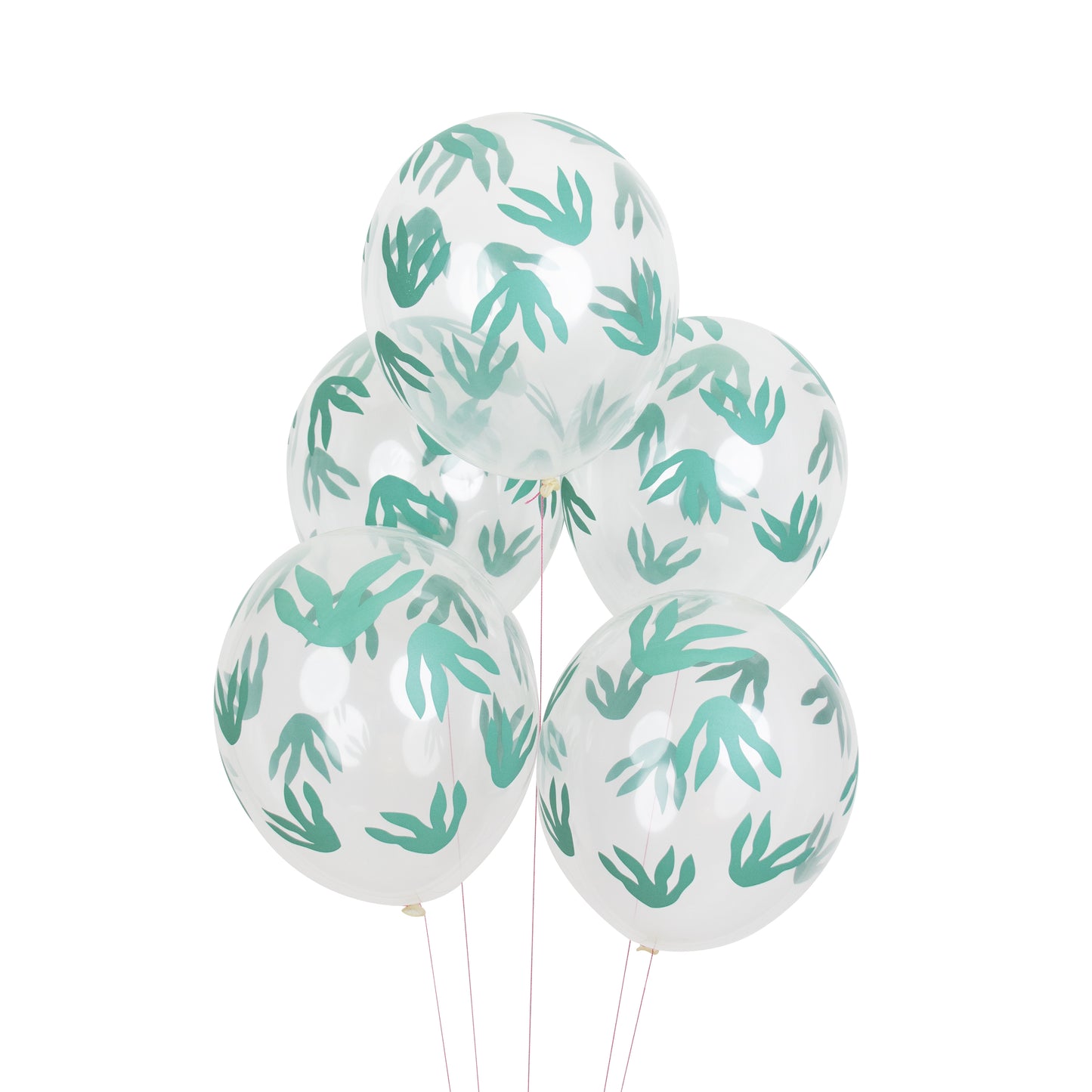 Laetxballons Luftballons Ballonmix Dino Party Geburtstag Transparent Fußandrücke