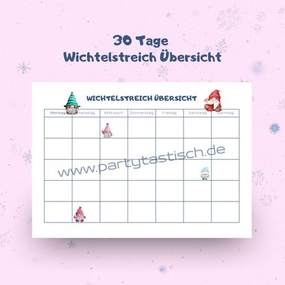 Wichtelstreich Übersicht Kalender
