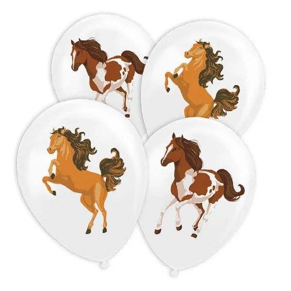 Pferde Party Geburtstag Set Rosa Beautiful Horses Blümchen Luftballons