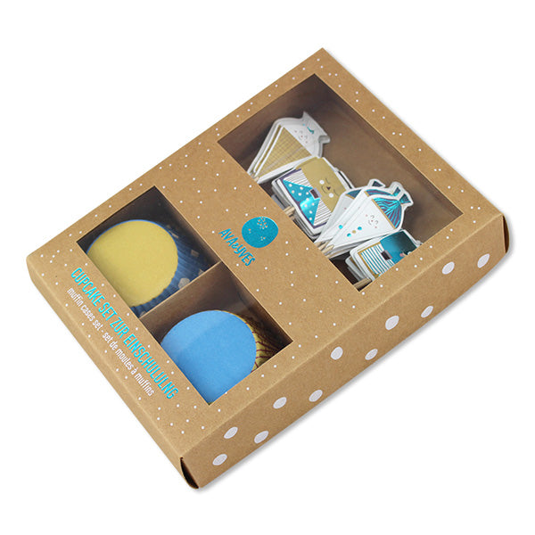 Schulkind Dekoration Einschulung Schulstart Schultüten Muffins Muffinförmchen Set Cupcakes