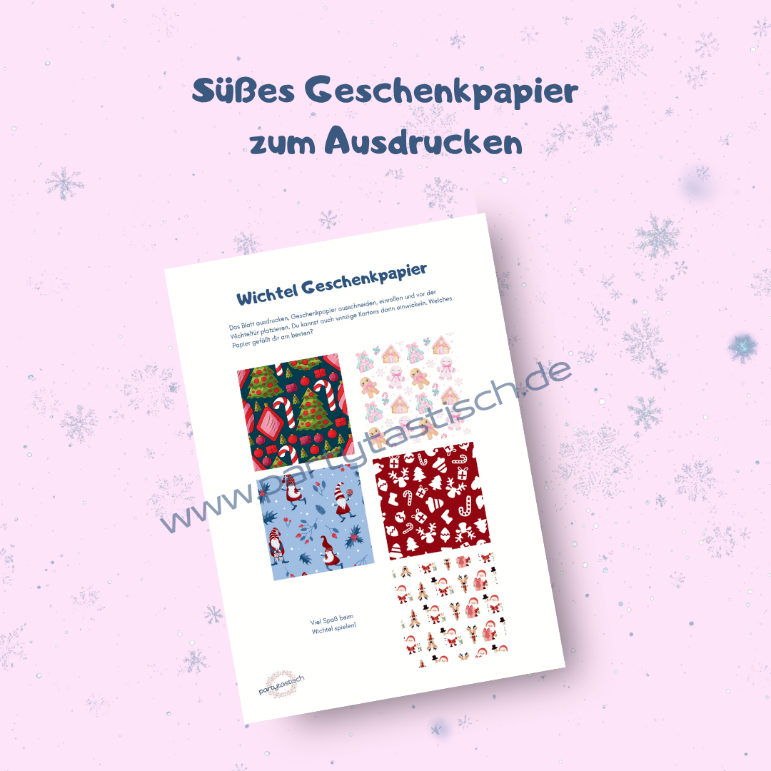 Wichtel Geschenkpapier