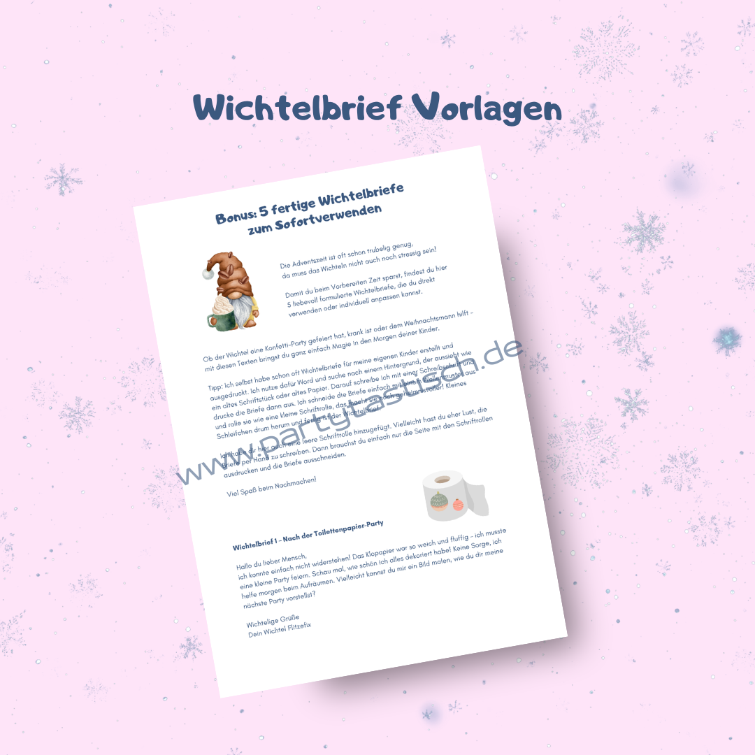 Wichtelbrief Vorlagen