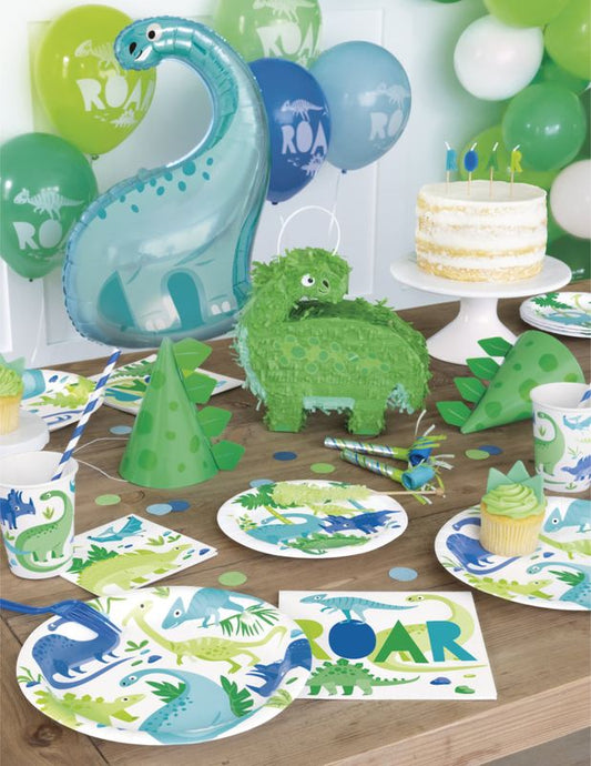 Dinosaurier Geburtstag Party Paket Set Grün Blau 