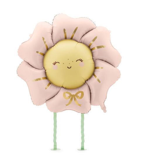 Airwalker Walking Folienballon Blume Rosa