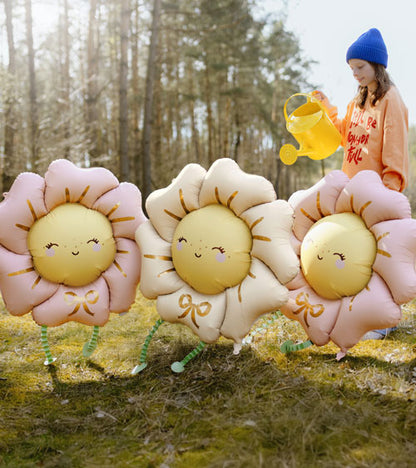 Airwalker Walking Folienballon Blume Rosa