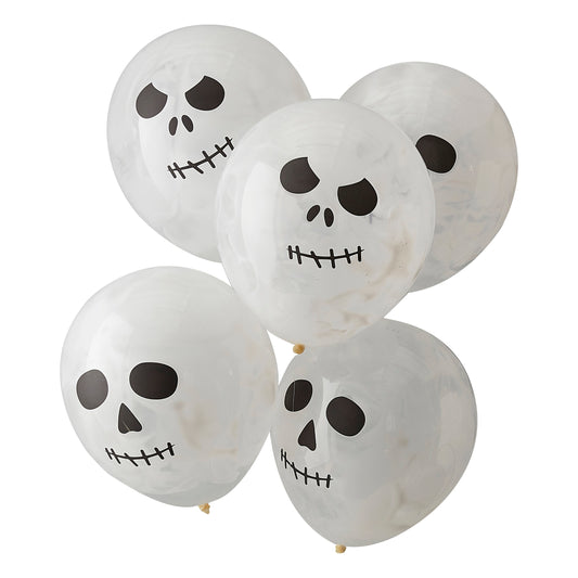 Ballons Latexballons Luftballons Halloween Skelett Gesicht