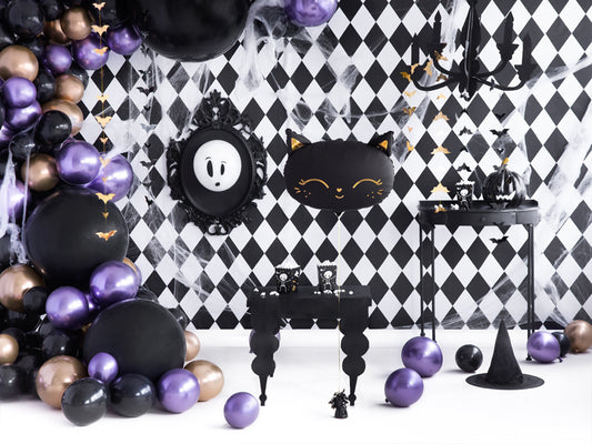 Ballongirlande Spooky Halloween Lila Schwarz Gold
