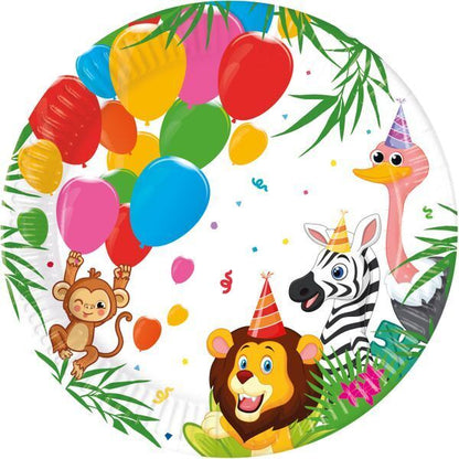 Party Paket Set Dschungel Tiere Geburtstag Party Kindergeburtstag 1. Geburtstag Wild One