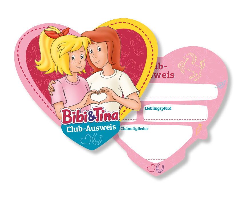 Bibi und Tina Kindergeburtstag Deko Club Ausweis 