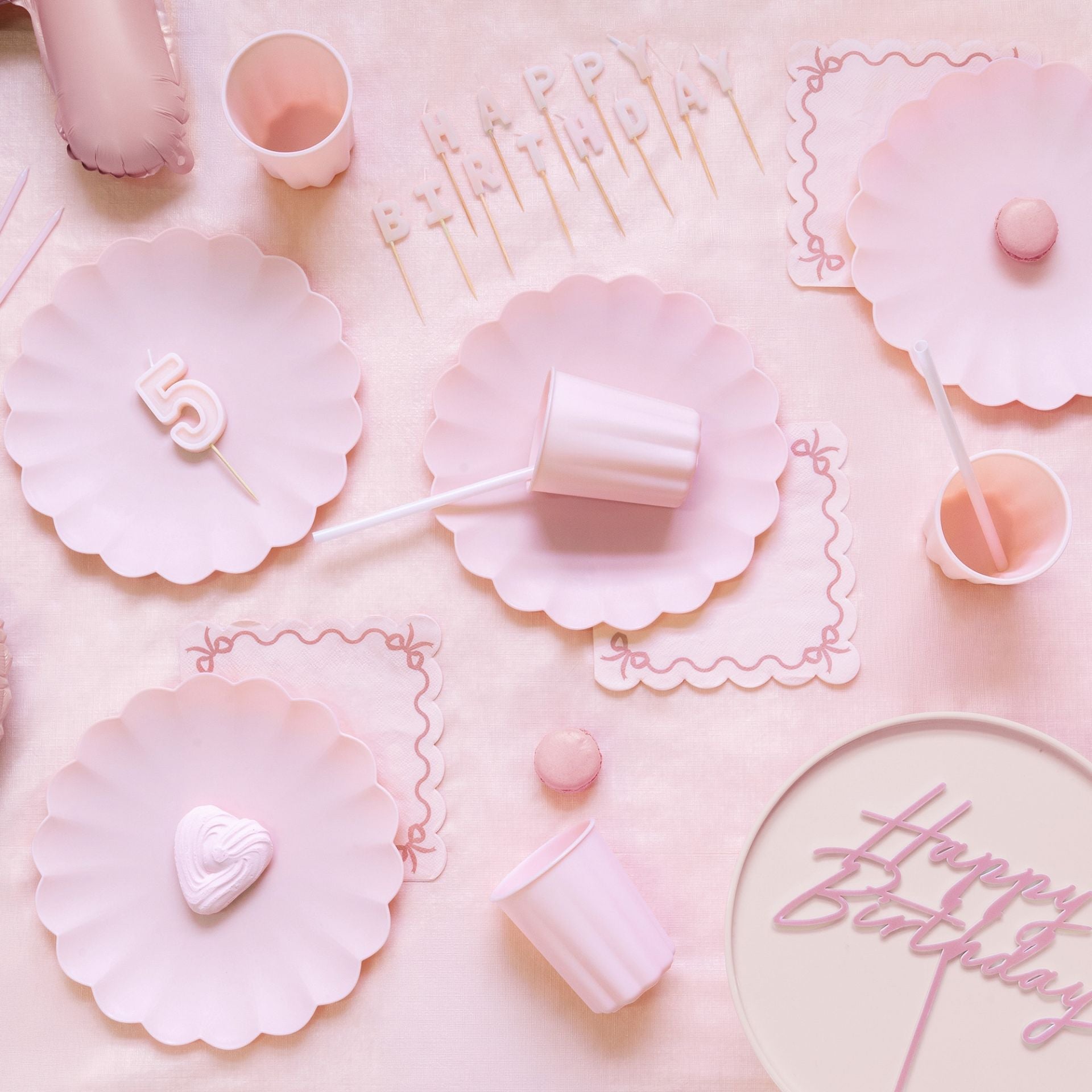 Acryl Caketopper Tortendeko Happy Birthday Rosa Rose