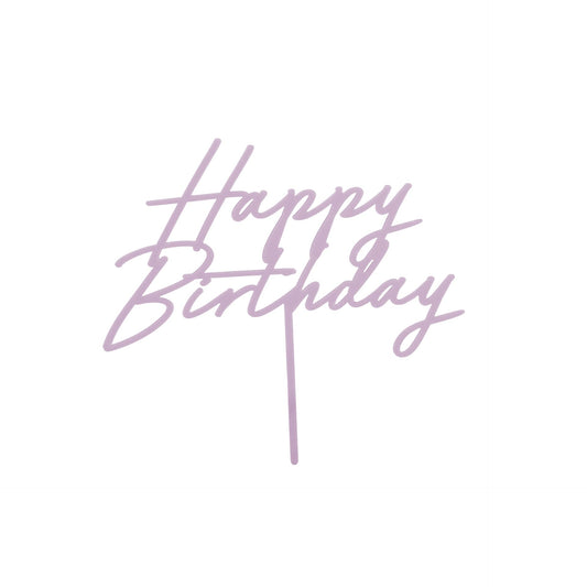 Acryl Caketopper Tortendeko Happy Birthday Lila Flieder Lavendel