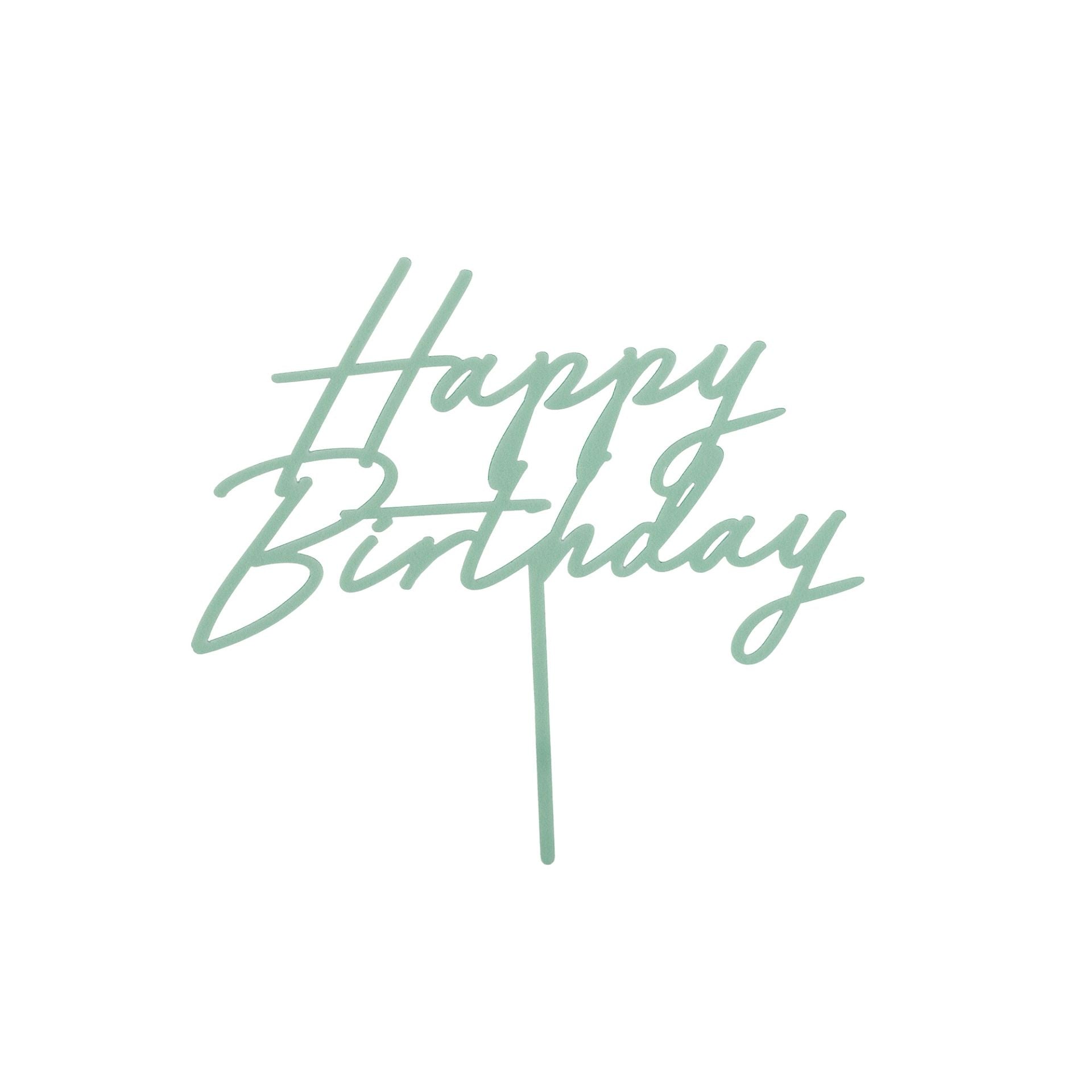 Acryl Caketopper Tortendeko Happy Birthday Mintgrün