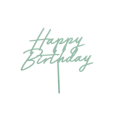 Acryl Caketopper Tortendeko Happy Birthday Mintgrün