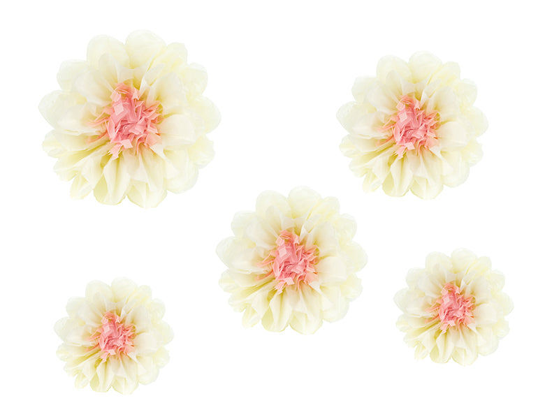 Papier Blumen Creme