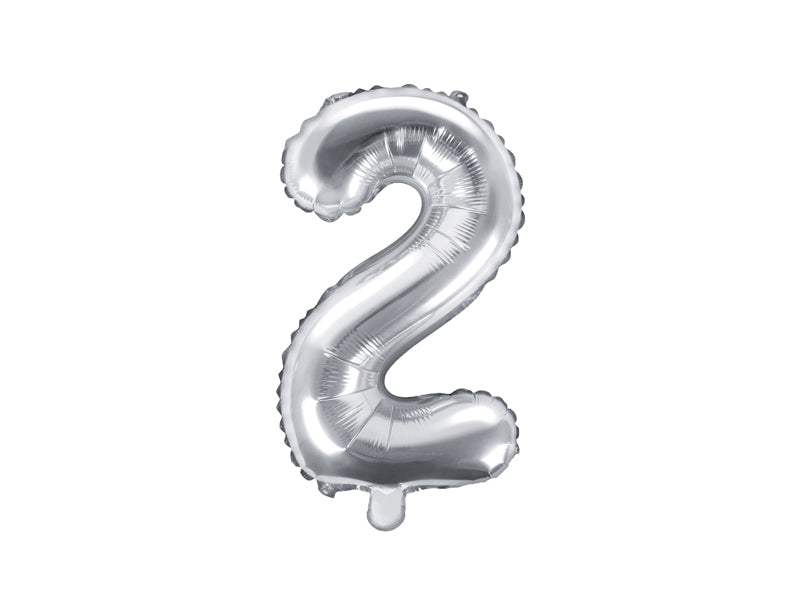 Zahlenballon Silber 86cm