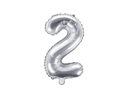 Zahlenballon Silber 86cm
