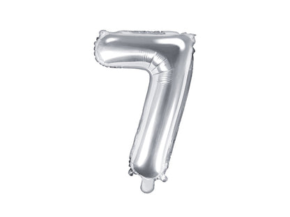 Zahlenballon Silber 86cm