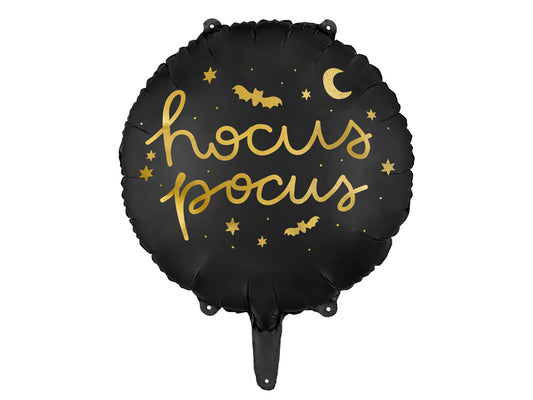 Halloween Folienballon Hocus Pocus Schwarz Gold