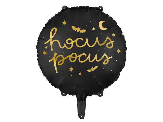 Halloween Folienballon Hocus Pocus Schwarz Gold