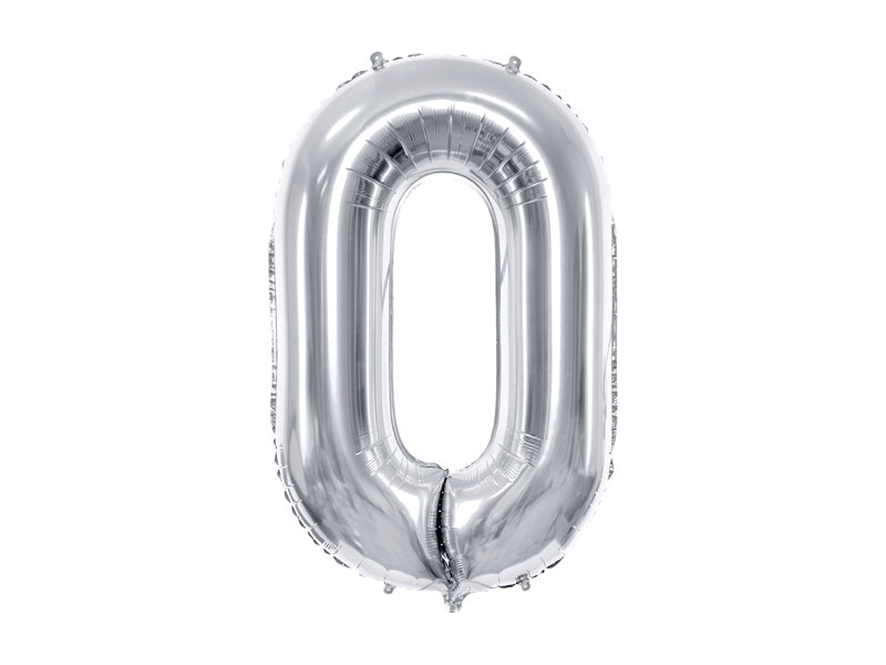 Zahlenballon Silber 86cm