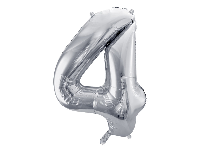Zahlenballon Silber 86cm