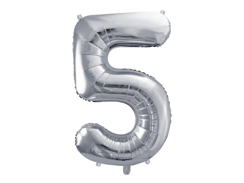 Zahlenballon Silber 86cm