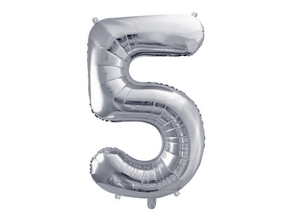 Zahlenballon Silber 86cm