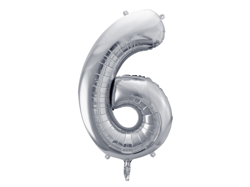 Zahlenballon Silber 86cm