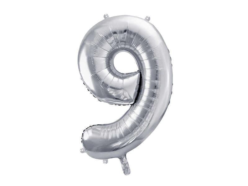 Zahlenballon Silber 86cm