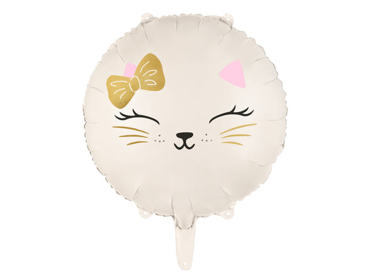 Katze Kitty Folienballon Kopf Kindergeburtstag