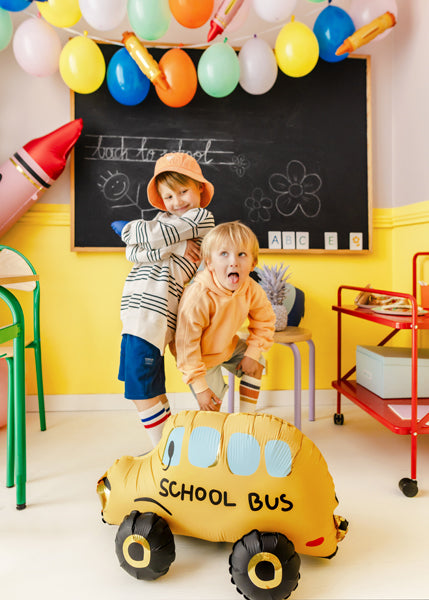 Folienballon Schulbus Einschulung Dekoration Schulstart