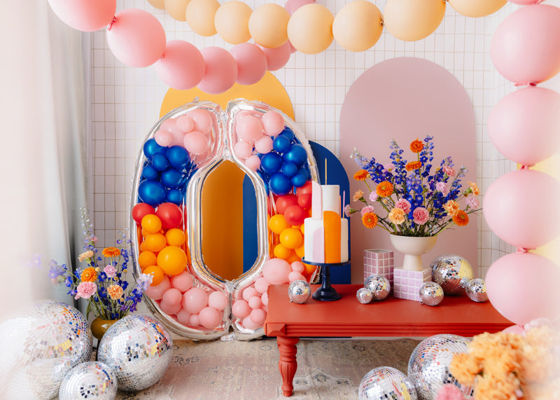Zahlengestell Ballon Rahmen Silber Nummerrahmen Kindergeburtstag Dekoration