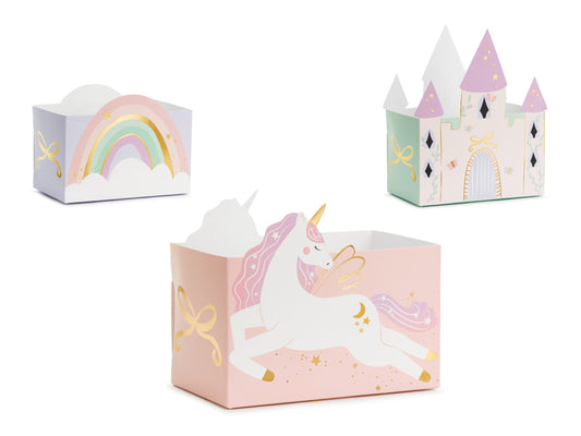 Einhorn Popcornbox Snackbox Schale Regenbogen Kindergeburtstag Schloss Prinzessin