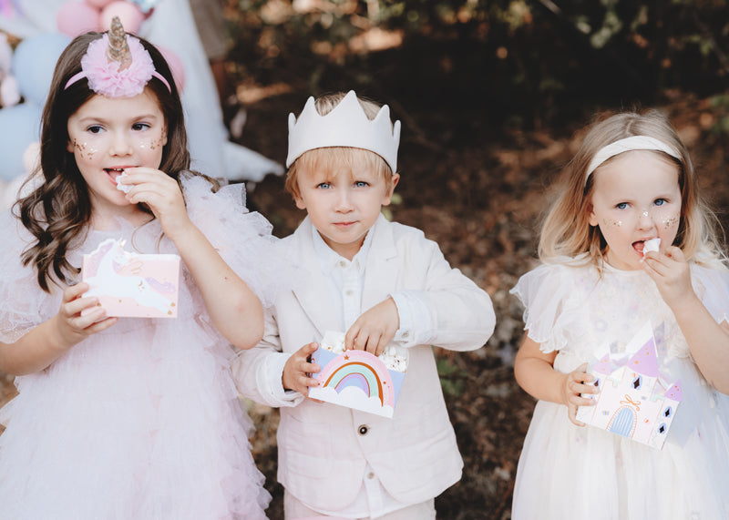 Einhorn Popcornbox Snackbox Schale Regenbogen Kindergeburtstag Schloss Prinzessin
