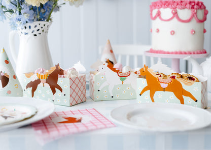 Pferde Geburtstag Dekoration Snackboxen Popcornbox