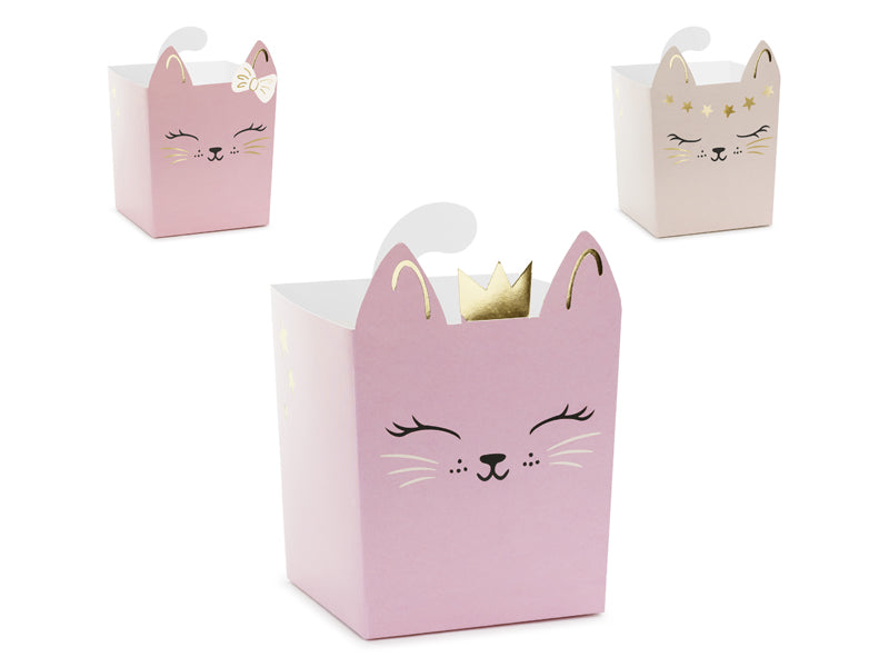 Katzen Kindergeburtstag Kitty Snackbox Popcornbox Schale