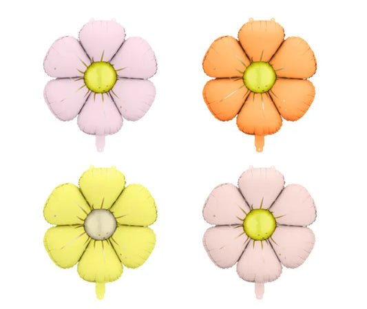 Folienballons Blumen Blümchen Pastell Matt Set
